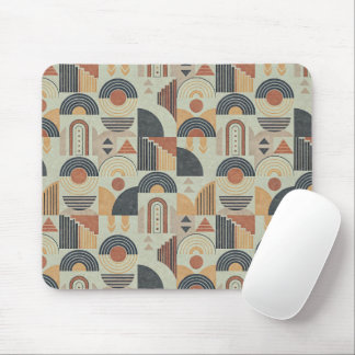 Tapis de souris géométrique rétro vert sauge