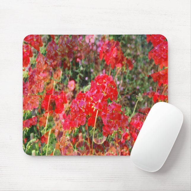 Tapis De Souris Geraniums florissants..... (Avec souris)