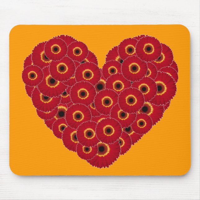 Tapis De Souris Gerber Daisy Heart (Devant)