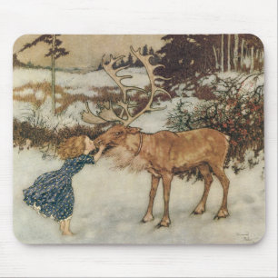 Tapis De Souris Gerda vintage et le renne par Edmund Dulac