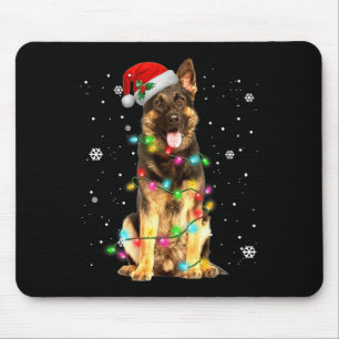 Tapis De Souris German Shepherd Dog Tree Christmas Sweater Xmas Do