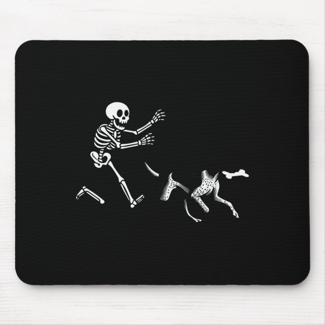Tapis De Souris German Shorthaired Inter Running Skeleton Hallowee (Devant)