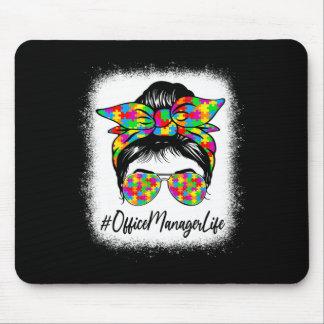 Tapis De Souris Gestionnaire de bureau Messy Bun Support Autism