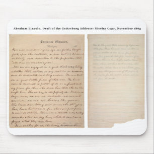 Tapis De Souris Gettysburg Address Nicolay Copy (1863)