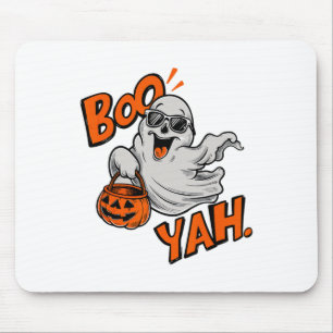 Tapis De Souris Ghost Boo Yah Funny Chemise d'Halloween Éffrayante
