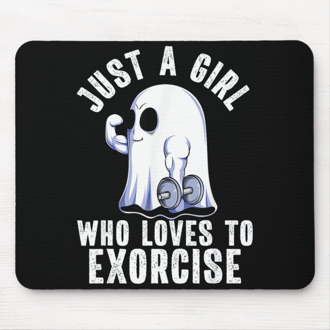 Tapis De Souris Ghost Funny Gym Workout Bodybuilding Soky Hallowee (Devant)