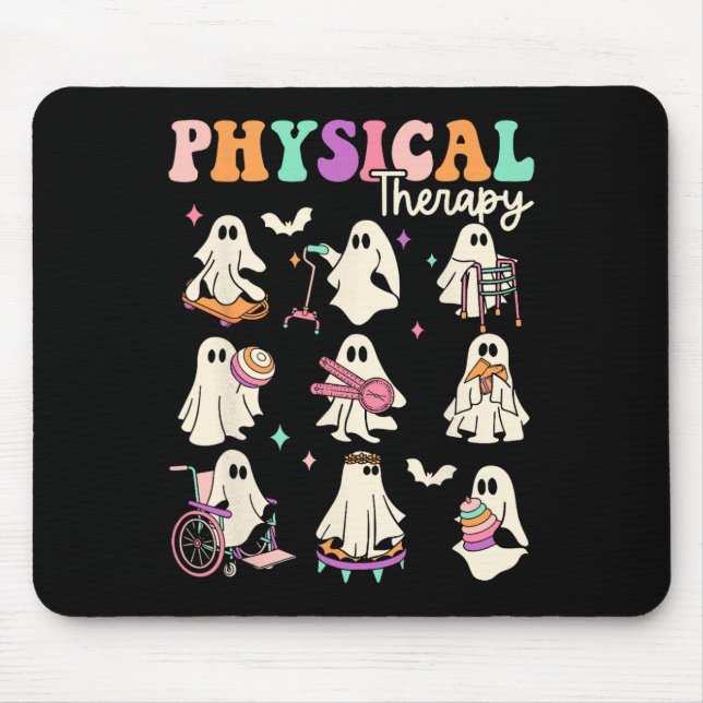 Tapis De Souris Ghost Funny Physiothérapie Pt Physiothérapeute (Devant)