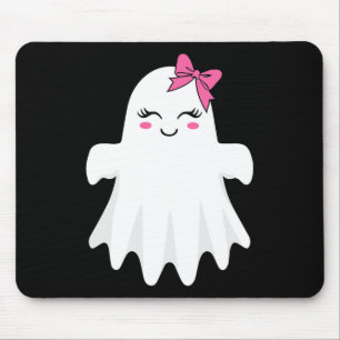 Tapis De Souris Ghost mignon Avec Bow Boo Costume Halloween Pour F