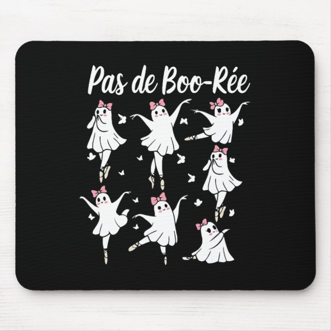 Tapis De Souris Ghost Pas De Boo-rée Llet Danseuse Éffrayante Hall (Devant)