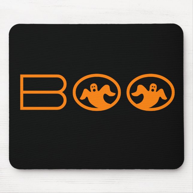 Tapis De Souris Ghosts Boo Mousepad, noir et orange (Devant)