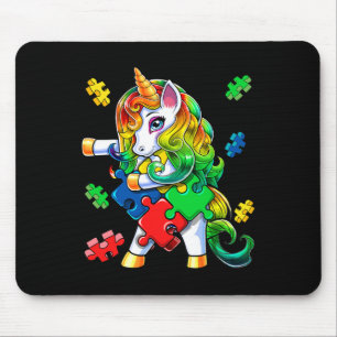 Tapis De Souris Gif de pièce de puzzle de licorne de brossage dent