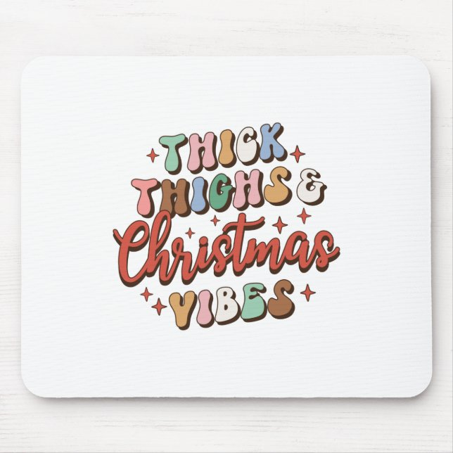 Tapis De Souris Gift Thighs Épais Et Vibes De Noël (Devant)