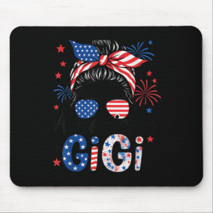 Tapis De Souris Gigi 4 juillet Drapeau américain Patriotique Chign