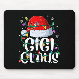 Tapis De Souris Gigi Claus Lumières de Noël Grand-mère Pyjama Fami