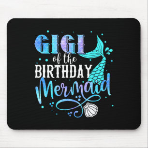 Tapis De Souris Gigi de la famille de sirène d'anniversaire fête a