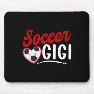 Tapis De Souris Gigi Foot Grand-mère Gigi du cœur d'un joueur de f