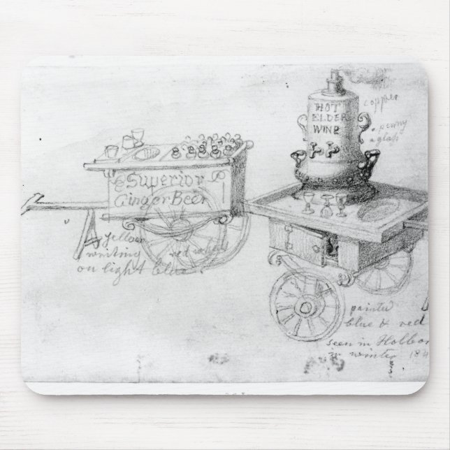 Tapis De Souris Gingerbeer et vin chaud d'aîné cale dedans (Devant)