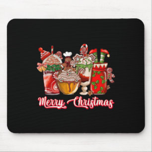 Tapis De Souris Gingerbread Cookie Christmas Coffee Cups Latte Dri