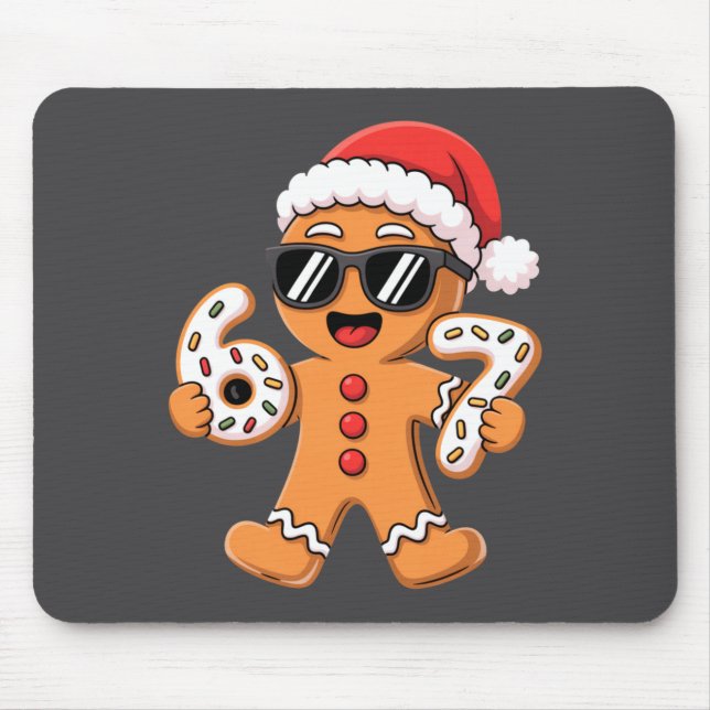 Tapis De Souris Gingerbread Santa With Sungles Holding 67 Cookies  (Devant)