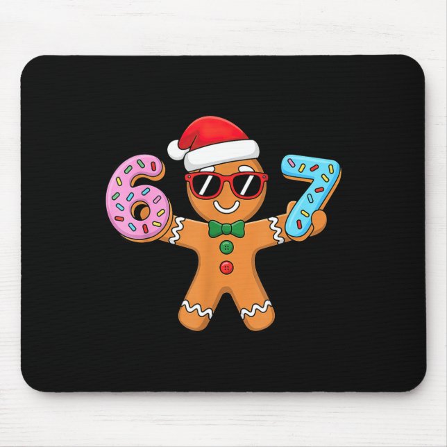 Tapis De Souris Gingerbread Six Seven 67 Ice Cream Drip Christmas  (Devant)