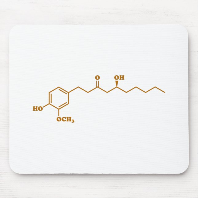 Tapis De Souris Gingerol Molecule formule chimique (Devant)