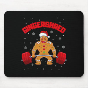 Tapis De Souris Gingersher Funny Gingerbread Homme Gym Bodybuildin
