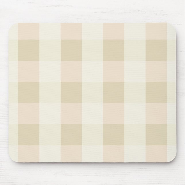 Tapis De Souris Gingham | Rose & Crème (Devant)