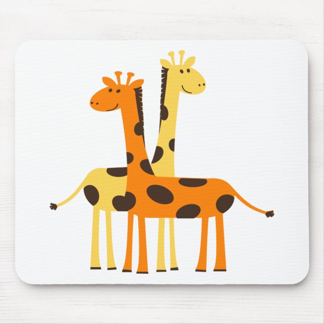Tapis De Souris girafe afrique safari faune (Devant)