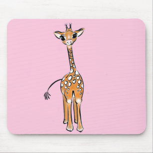 Tapis De Souris Girafe Rose Zazzle Fr
