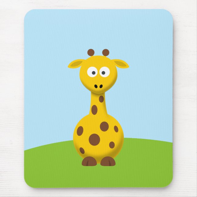 Tapis De Souris Girafe de dessin animé (Devant)