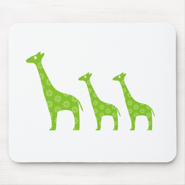 Tapis De Souris Girafe debout (Vert) (Devant)