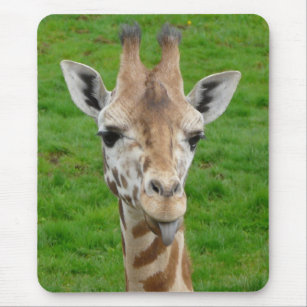 Tapis De Souris Girafe drôle collant la langue !