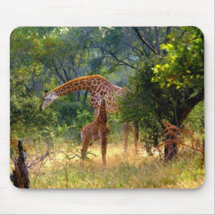 Tapis De Souris Girafe et bébé Mousepad