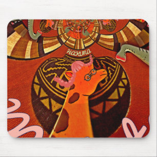 Tapis De Souris Girafe Merveilleuse Incroyable aime les animaux d