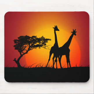 Tapis De Souris Girafes dans le mousepad de l'Afrique
