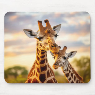 Tapis De Souris Giraffe Animal sauvage Beauté Liberté Art sauvage