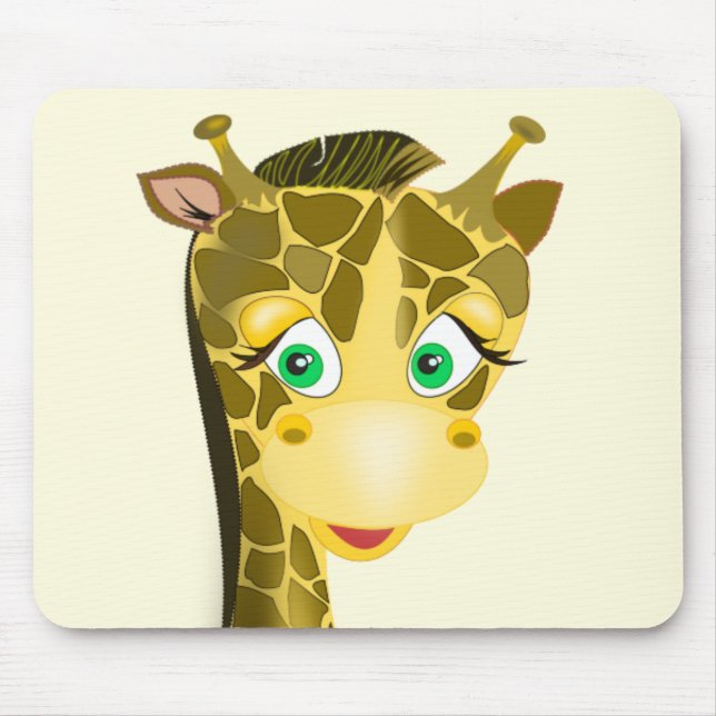 Tapis De Souris Giraffe Bébé mignonne - (Devant)
