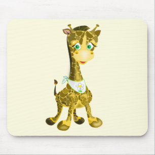 Tapis De Souris Giraffe Bébé mignonne