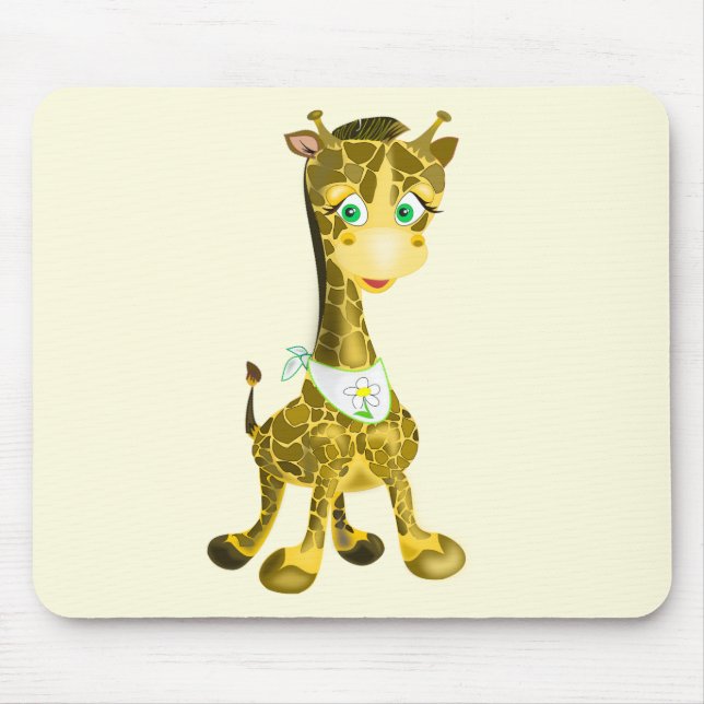 Tapis De Souris Giraffe Bébé mignonne (Devant)