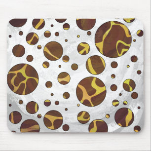 Tapis De Souris Giraffe Brown et jaune