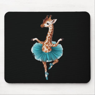 Tapis De Souris Giraffe Cute Dans Un Tutu Dansant Comme Ballerina