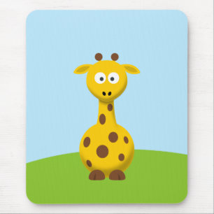 Tapis De Souris Giraffe de dessin