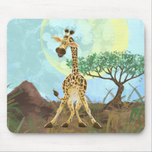 Tapis De Souris Giraffe de la Parade Animale