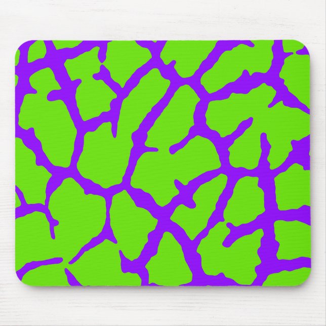 Tapis De Souris Giraffe Imprimé violet vert (Devant)