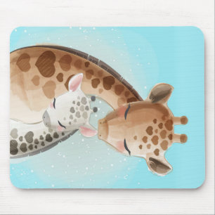 Tapis De Souris Giraffe Maman Et Bébé Cadeau pour bébé
