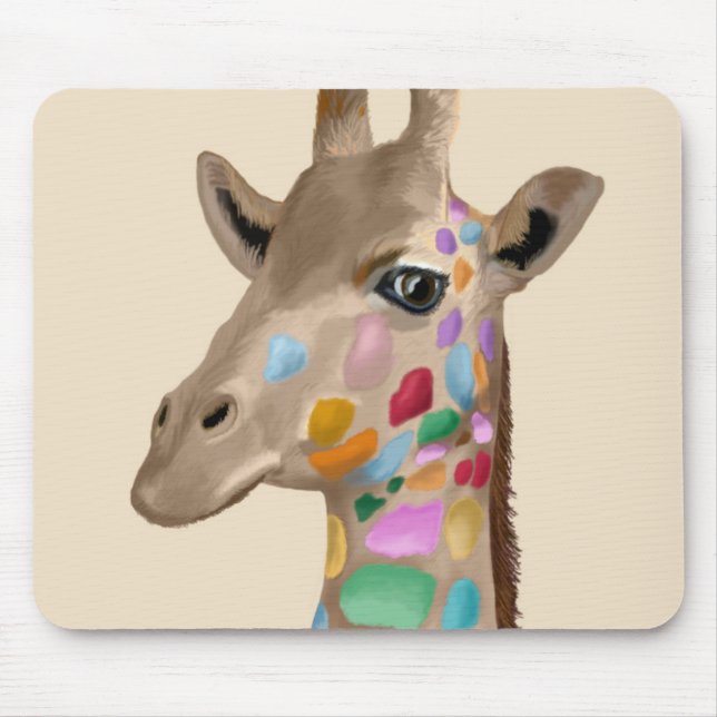 Tapis De Souris Giraffe multicolore (Devant)