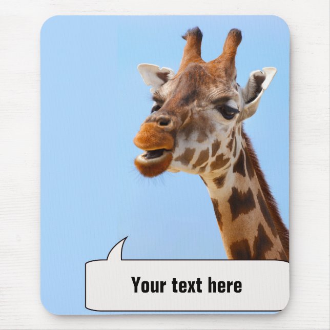 Tapis De Souris Giraffe Portrait mousepad (Devant)