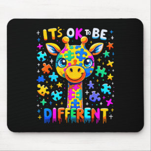 Tapis De Souris Giraffe Sensibilisation sur l'autisme C'est OK d'ê