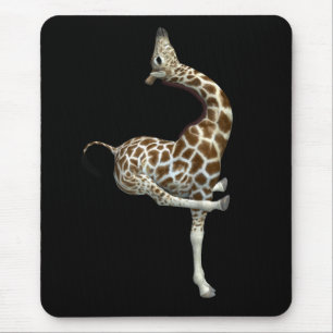 Tapis De Souris Giraffe sportive bizarre