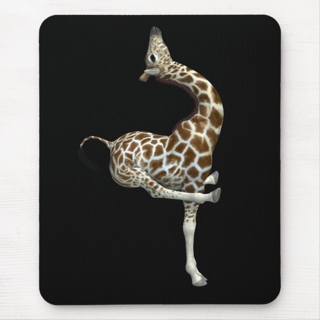 Tapis De Souris Giraffe sportive bizarre (Devant)